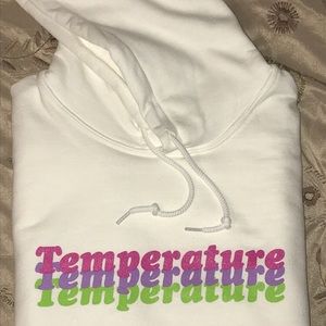 White Temperature hoodie custom made